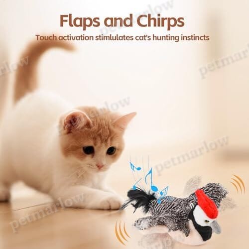 Rechargeable Chirping Flapping Bird (no Flying) with Catnip for Indoor Cats – view 4