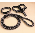 Reflective Dog Harness with Leash – Black / S