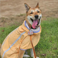 Reflective Dog Raincoat Waterproof Windproof Cat Jacket Jumpsuit – Yellow / S