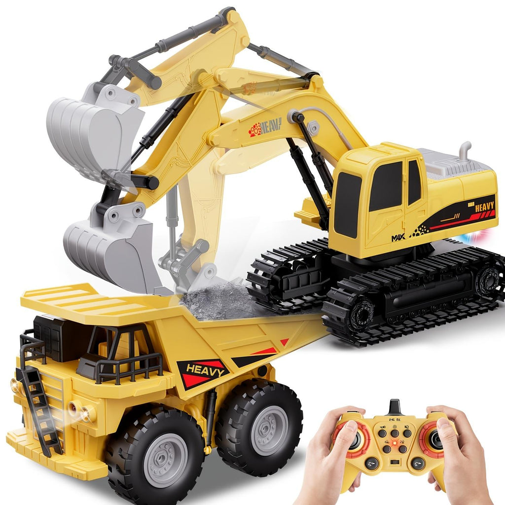 Remote Control Excavator Set For Kids' Educational Play