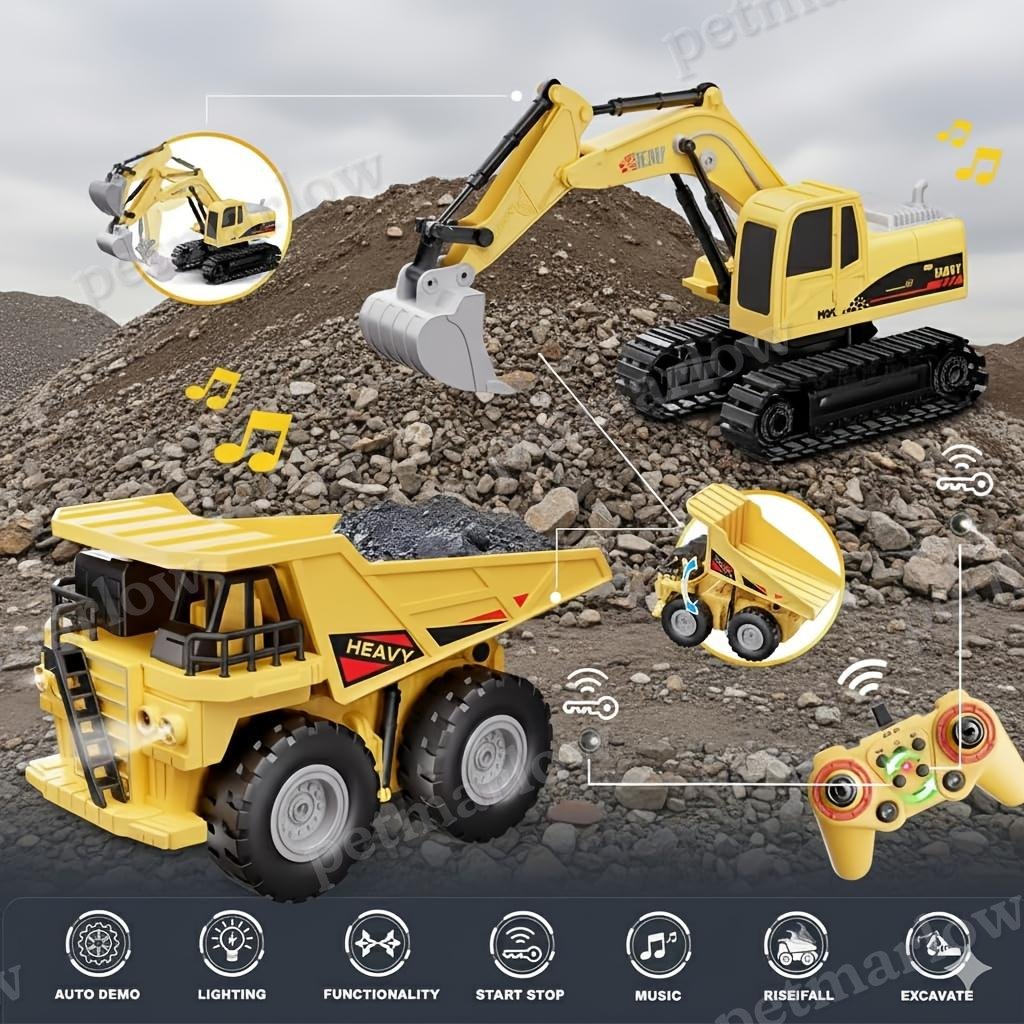 Remote Control Excavator Set For Kids' Educational Play – view 4