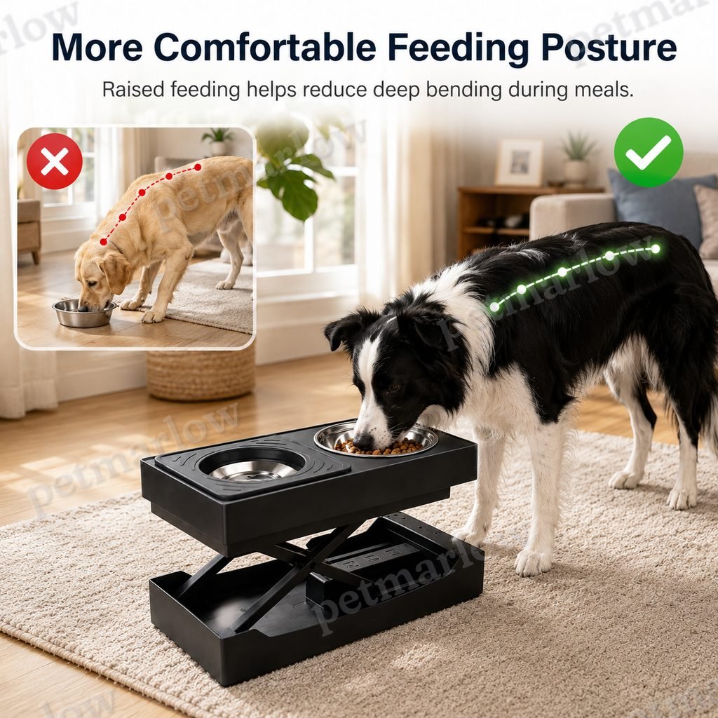 Remote-Controlled Height-Adjustable Dog Feeder (Stainless Steel Bowls) – view 3