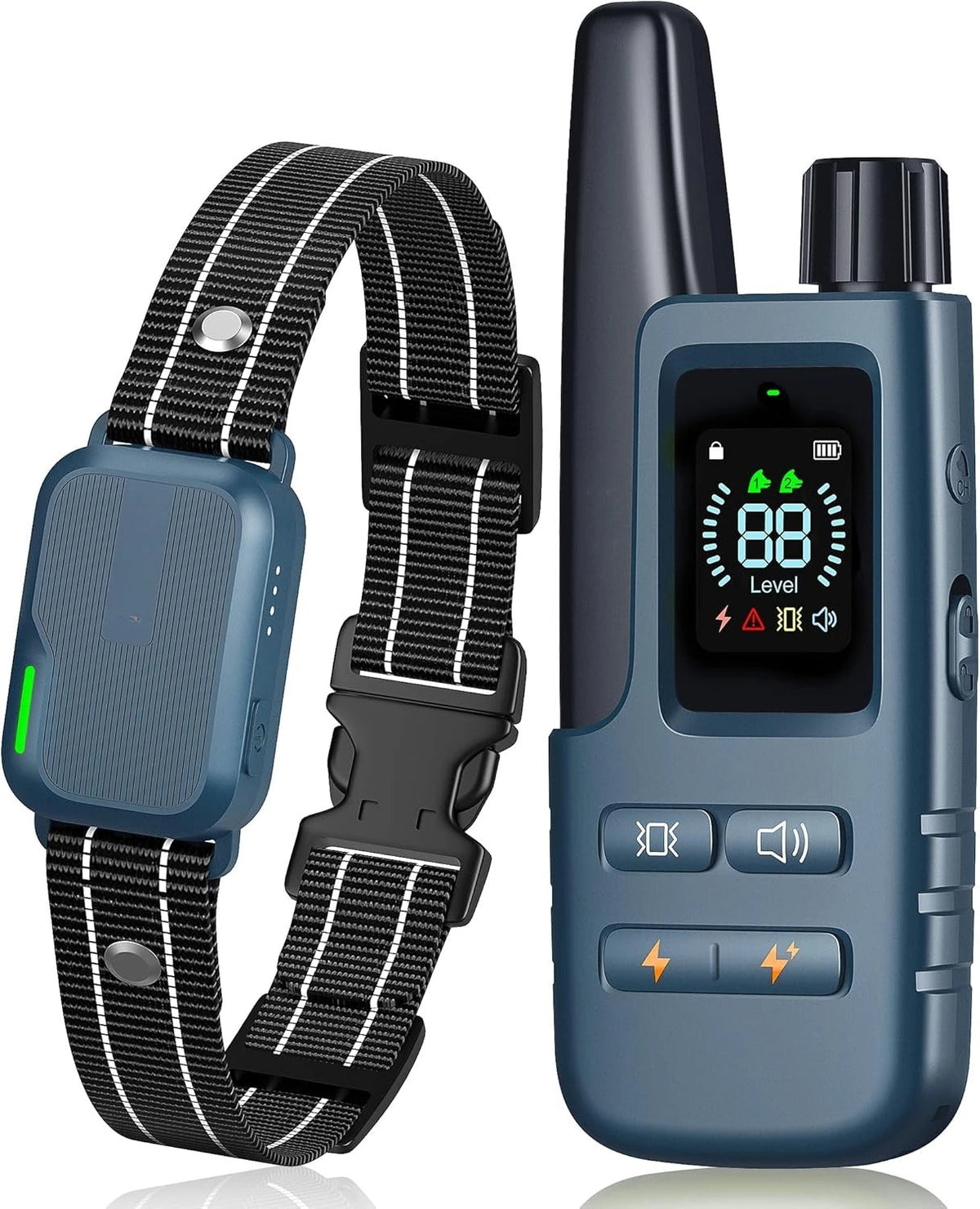 Remote Dog Training Collar – 3300FT & 4200FT Options – Style1- Cyan Blue 1 Pack-3300FT