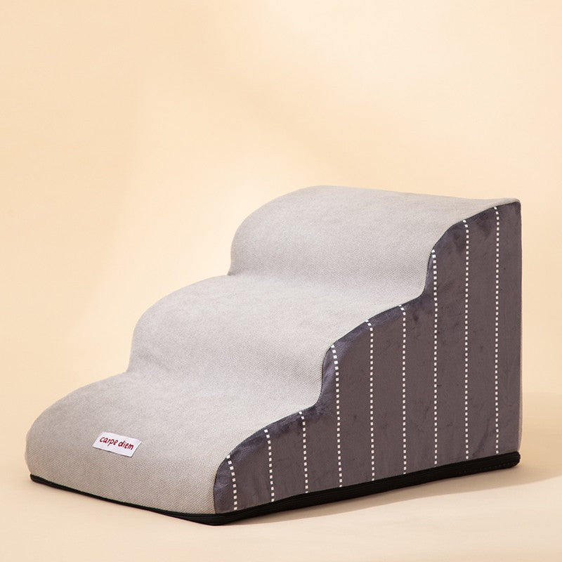 Removable Sponge Pet Stairs for Small Dogs – Grey third order