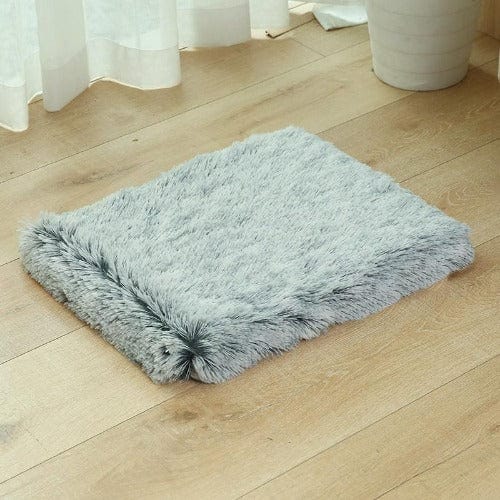 Replacement Dog Bed Cover in Soft Faux Fur – M / Grey only cover