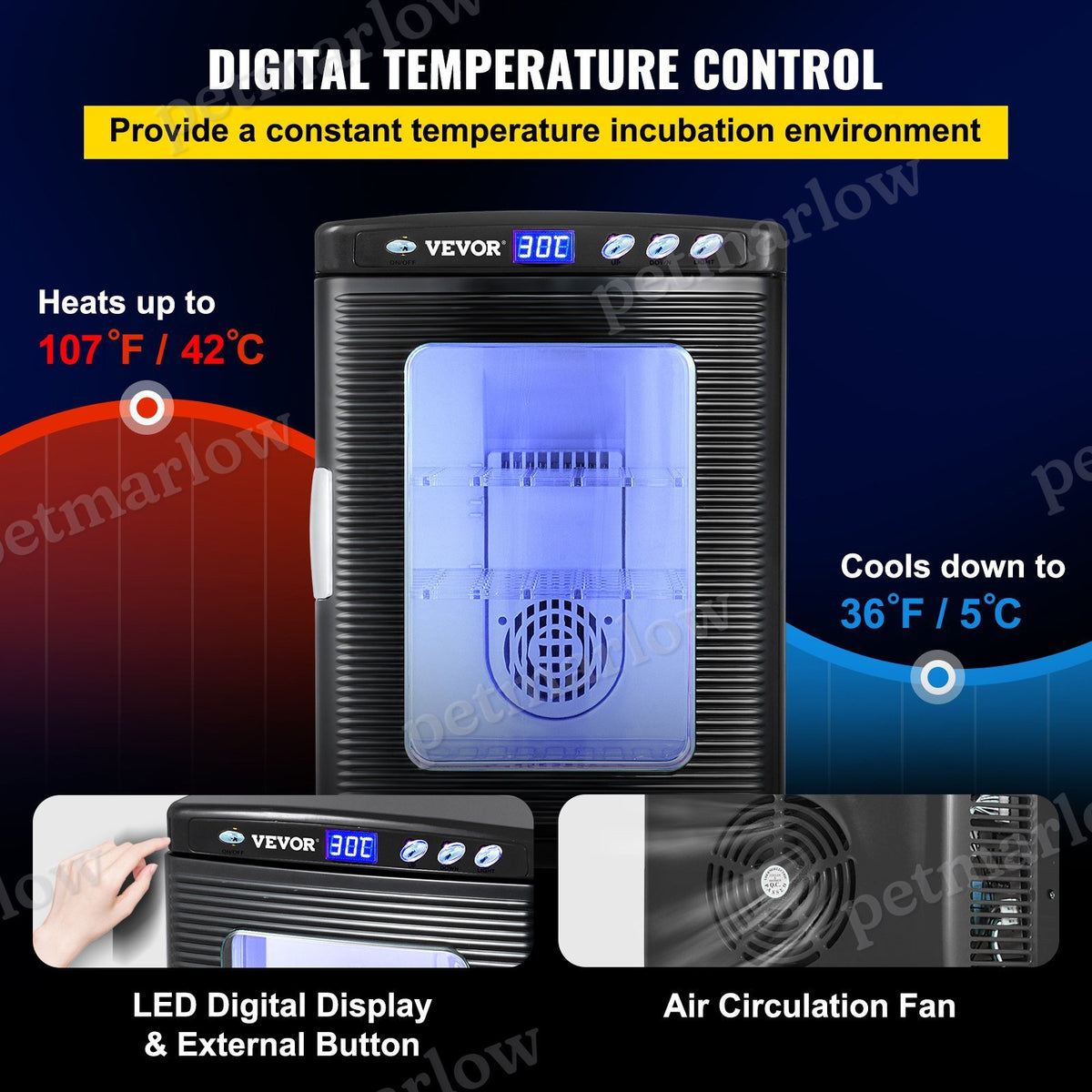 Reptile Incubator with Precise Temperature Control – view 5