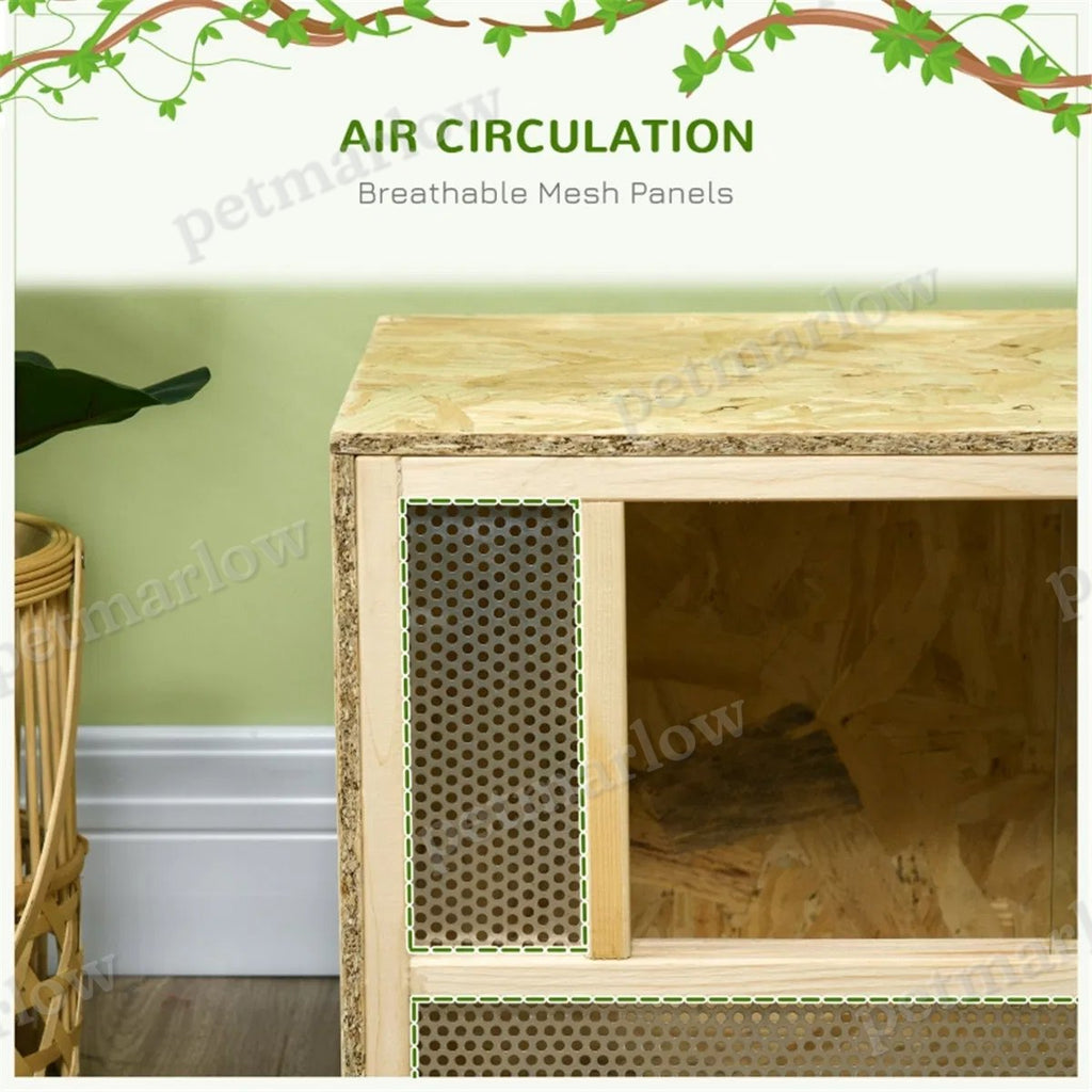 Reptile Terrarium with Ventilation and Sliding Doors – view 3