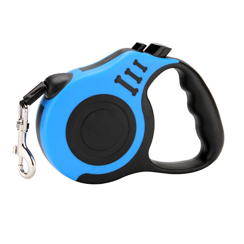 Retractable Dog Leash with Brake Lock – Blue / 5m