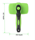 Retractable Pet Grooming Comb – Green