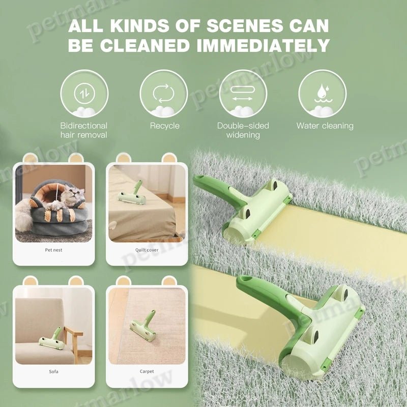 Reusable Frog Shape Pet Hair Sticker Brush Bi-directional Auto Cleaning Lint Roller – view 4