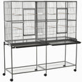 Rolling Bird Cage with Storage Shelf for Small to Medium Birds – Black, Gray / 1005x833x200 mm