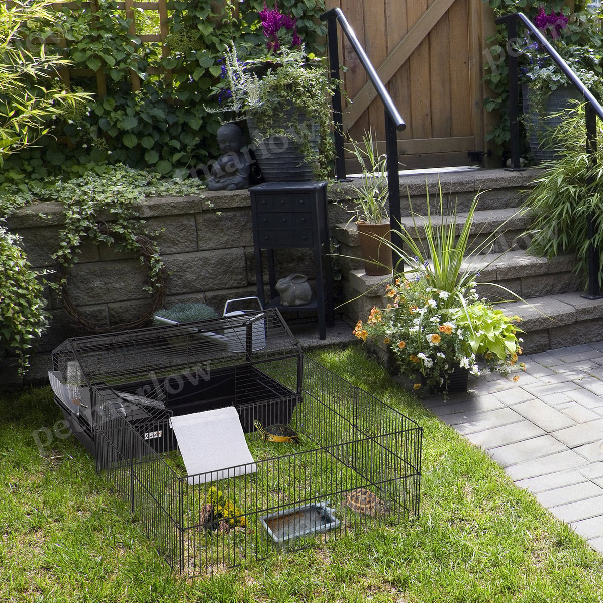 Rolling Metal Hutch Cage for Small Animals with Run – view 3