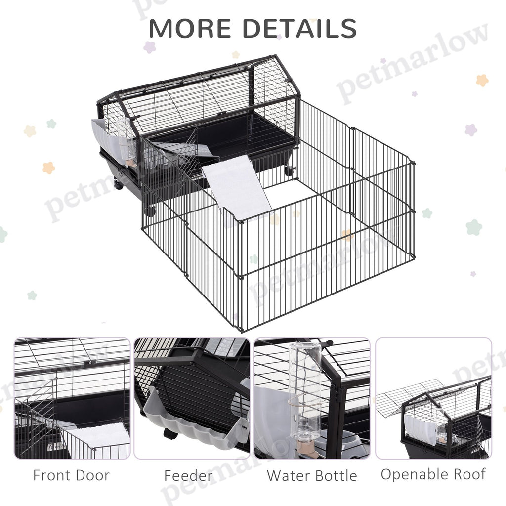Rolling Metal Hutch Cage for Small Animals with Run – view 5