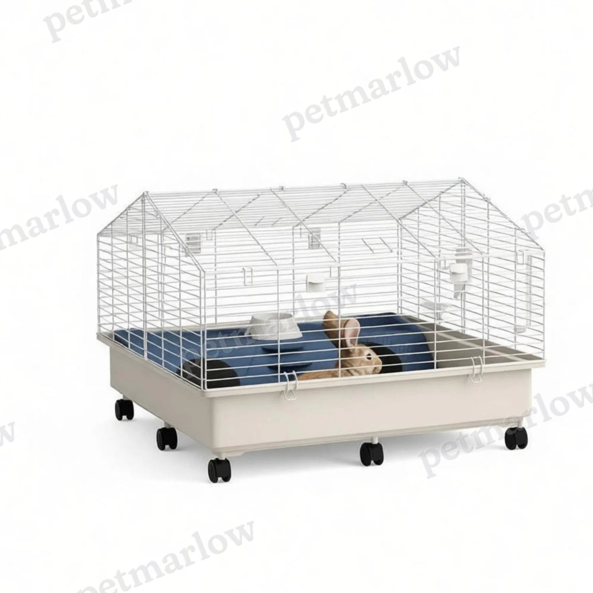 Rolling Small Animal Cage with Accessories for Rabbits and Guinea Pigs – view 4