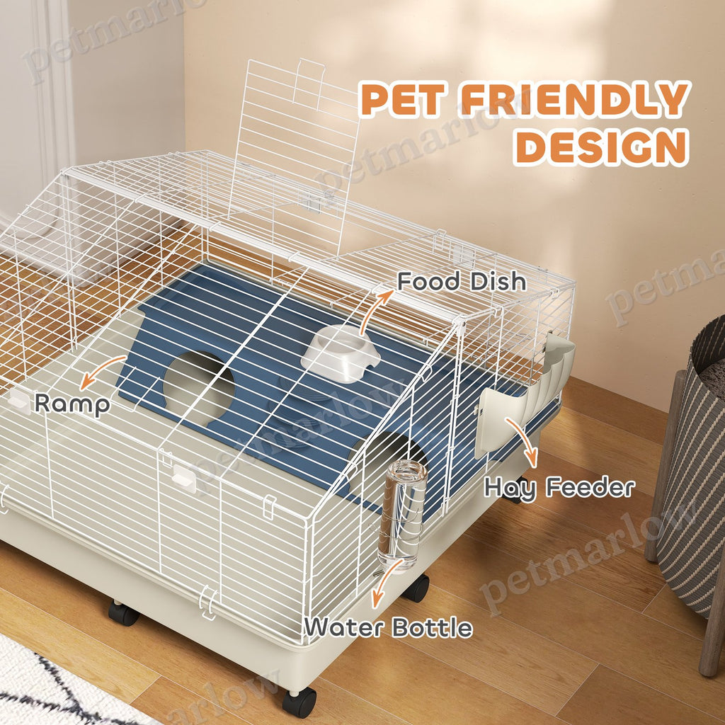 Rolling Small Animal Cage with Feeder and Water Bottle – view 4