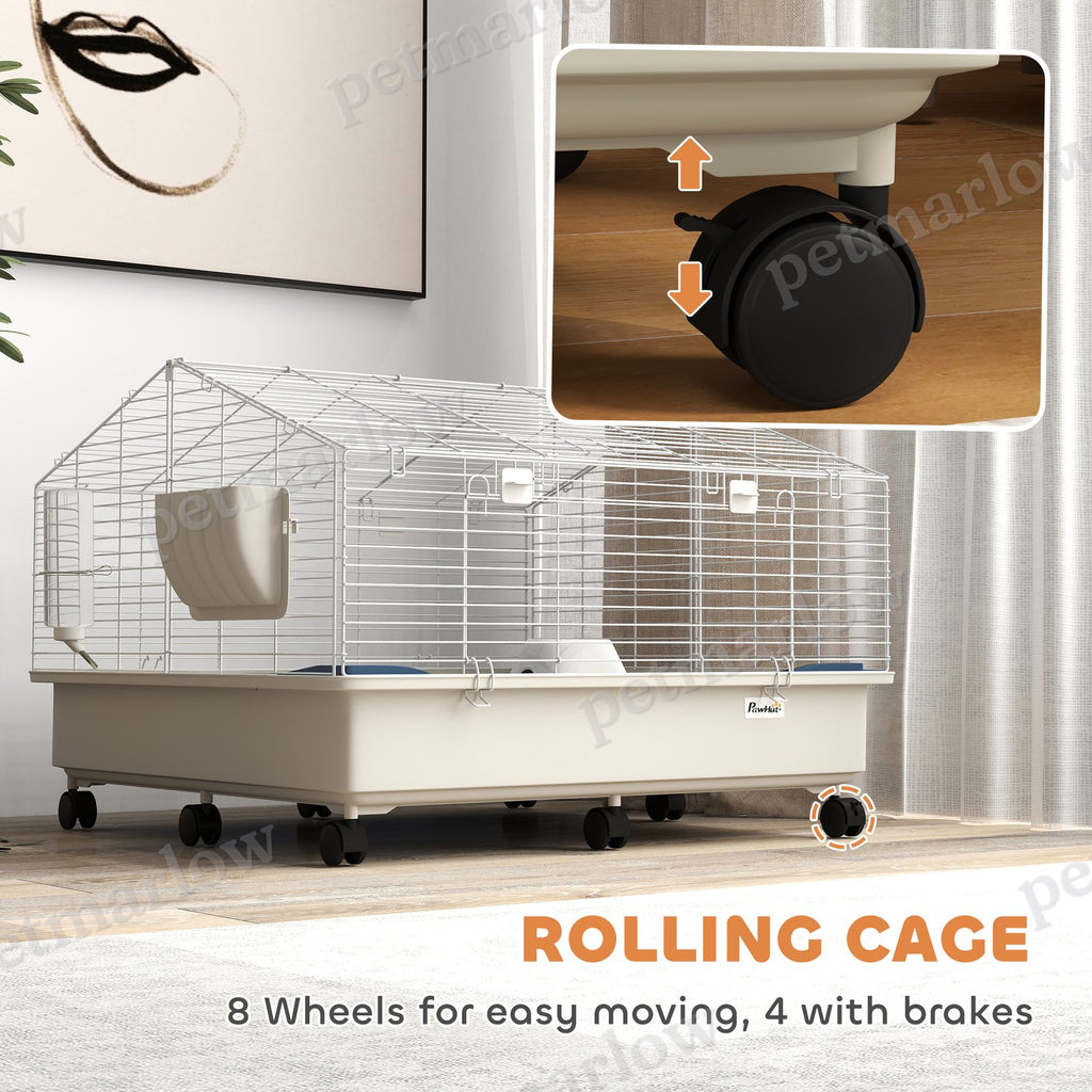 Rolling Small Animal Cage with Feeder and Water Bottle – view 5