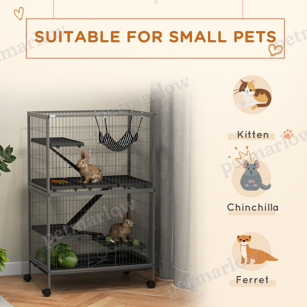 Rolling Small Animal Cage with Hammock – view 3