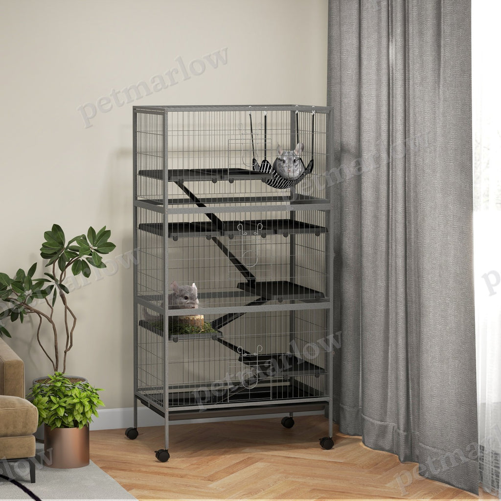 Rolling Small Animal Cage with Hammock for Ferrets and Chinchillas – view 4