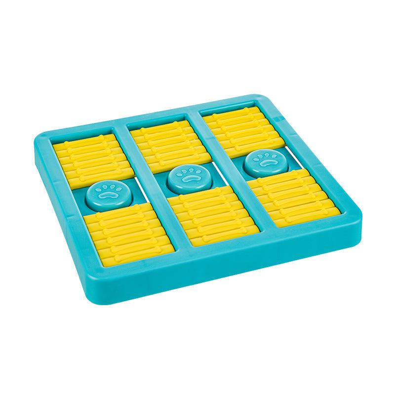 Rotating Slow-Feeder Puzzle Toy for Pets – Lake blue with lid