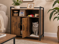 Cat Litter Box Enclosure with Rustic Brown Finish