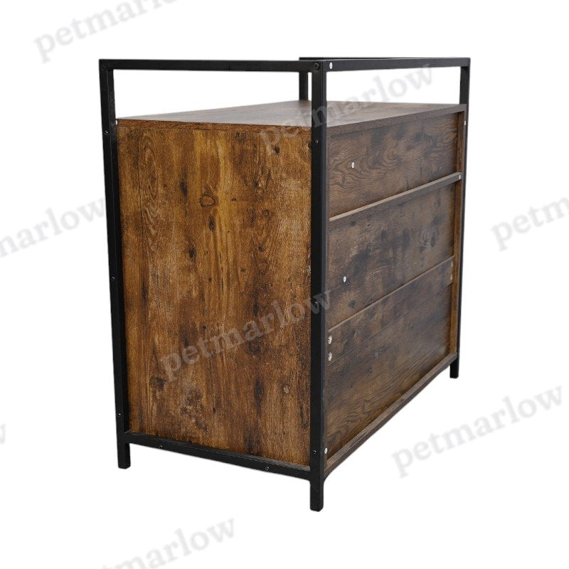 Cat Litter Box Enclosure with Rustic Brown Finish – view 6