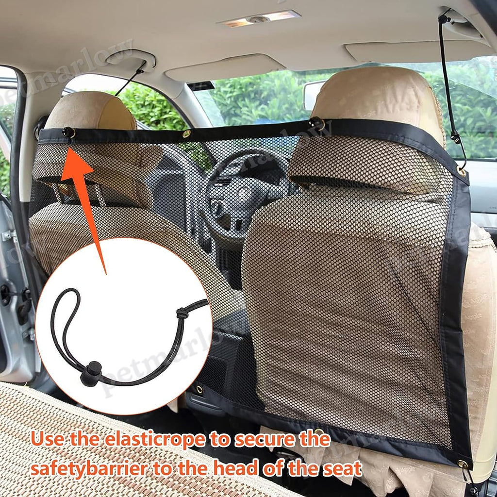 Dog Car Barrier Mesh Divider for Backseat – view 6