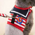 Sailor Inspired Pet Harness Vest – Red / XS