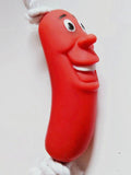 Sausage Squeaky Dog Toys – red
