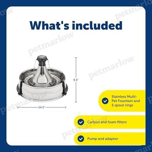 Scratch and Rust Resistant Automatic Water Dispenser for Pets- Filters Included – view 4