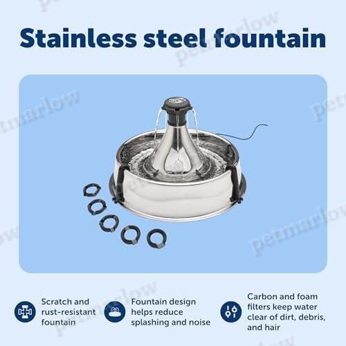 Scratch and Rust Resistant Automatic Water Dispenser for Pets- Filters Included – view 5