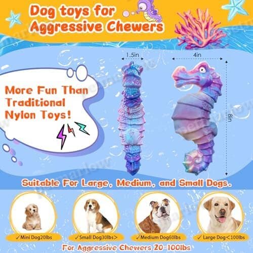 Seahorse Interactive Toys with Fun Squeaky Sound for Boredom – view 4