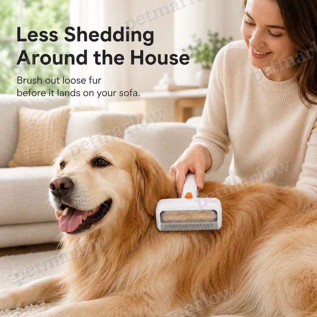 Self-Cleaning Dematting & Deshedding Pet Grooming Brush (For Cats & Dogs) – view 4