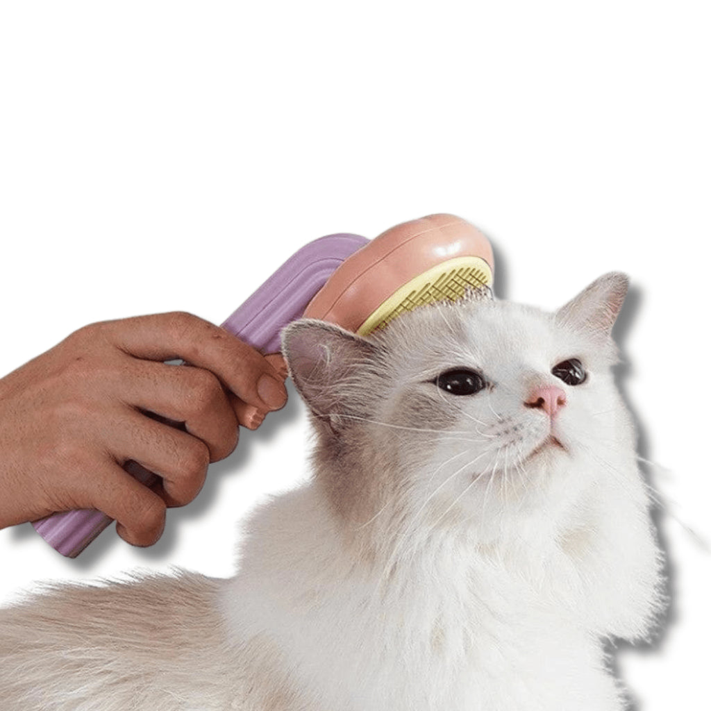 Self-Cleaning Cat Grooming Brush for Easy Hair Removal