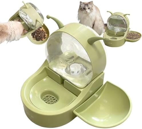 Self-Dispensing 2.2L Gravity Waterer Fountain with Snack Bowl
