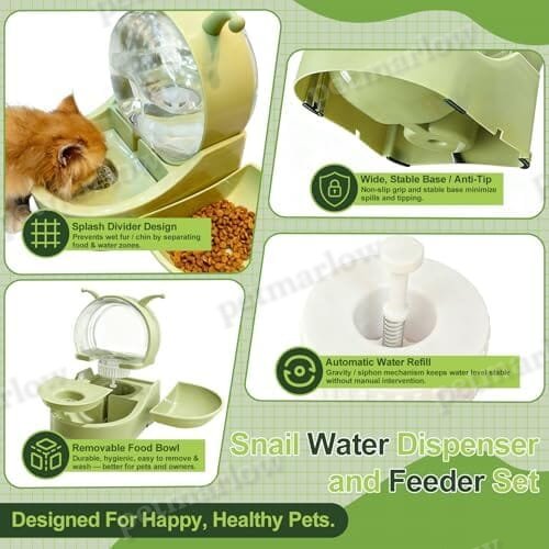 Self-Dispensing 2.2L Gravity Waterer Fountain with Snack Bowl – view 5
