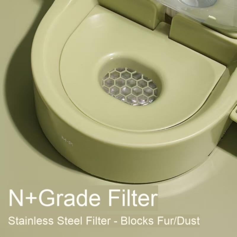 Self-Dispensing 2.2L Gravity Waterer Fountain with Snack Bowl – view 8