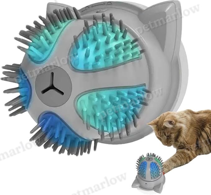 Self-Grooming Electric Cat Brush with Catnip Compartment and Dual Power Supply – view 4