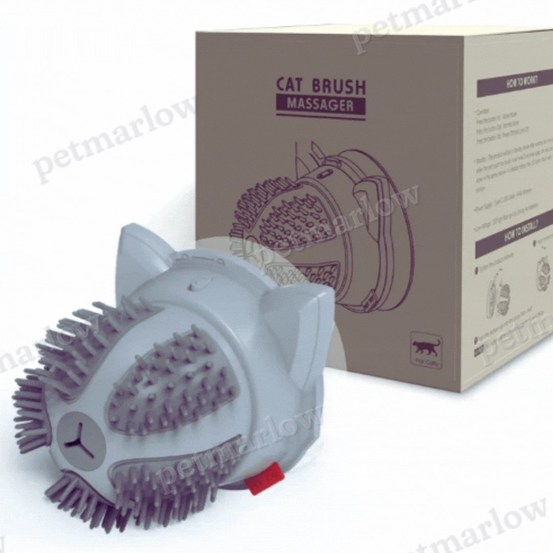 Self-Grooming Electric Cat Brush with Catnip Compartment and Dual Power Supply – view 5