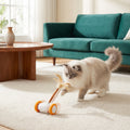 Self-Moving Feather Cat Teaser Toy – Orange