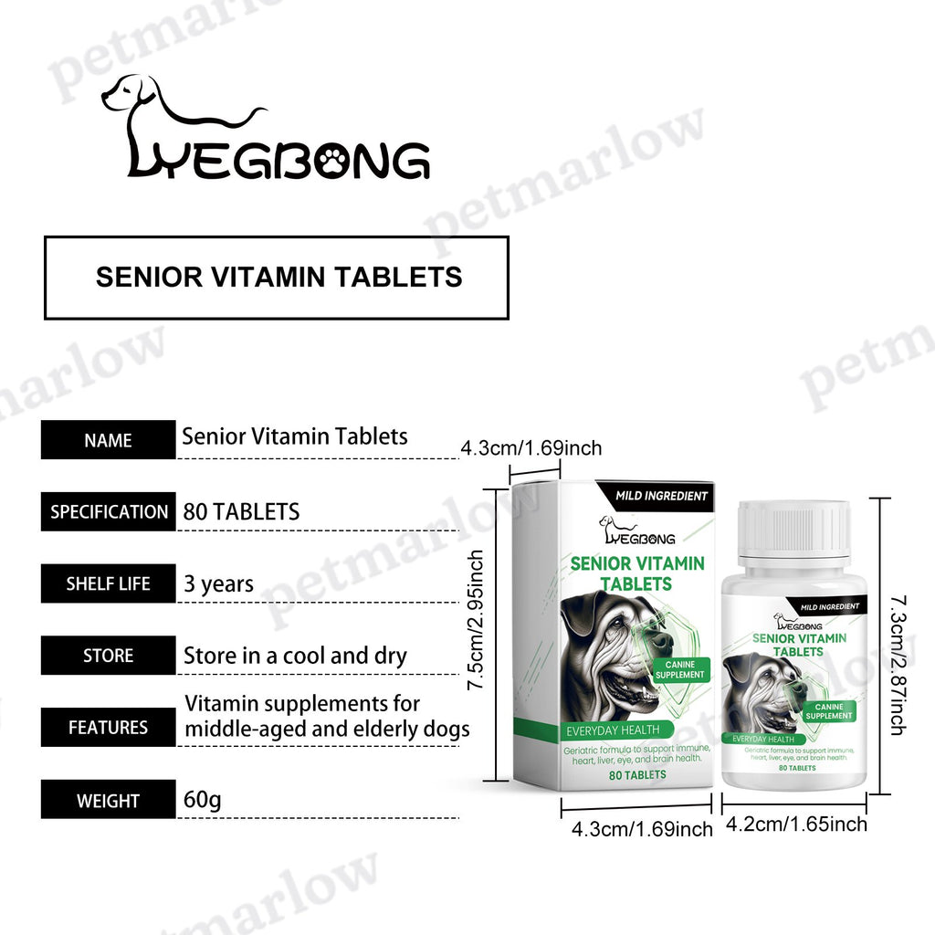 Senior Dog Vitamin Tablets for Immune and Bone Support – view 3