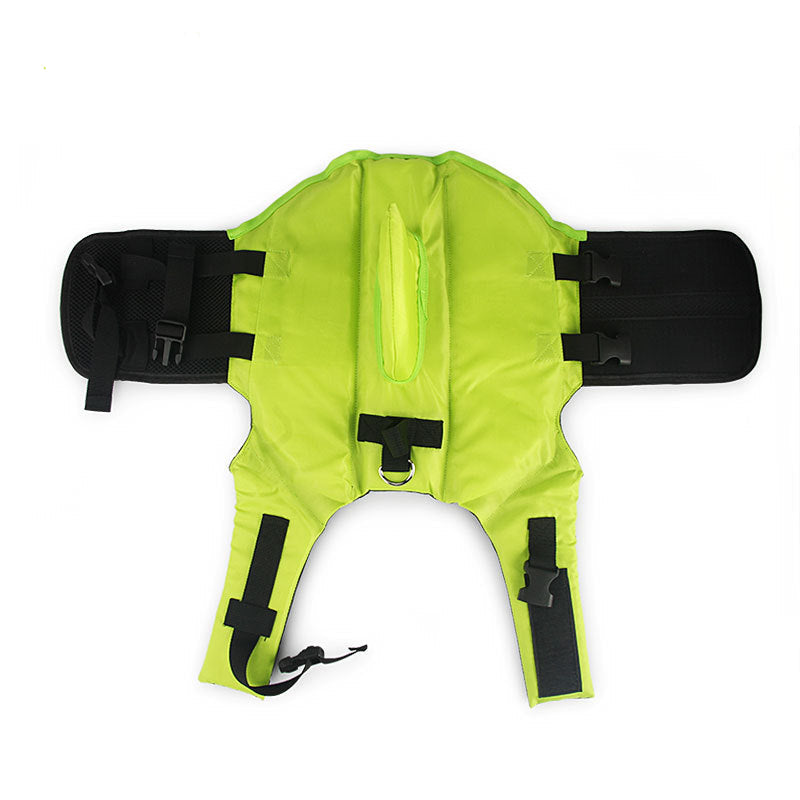 Shark Fin Dog Life Jacket – Green / XS