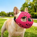 Short-Snouted Breathable Anti-Scavenging Dog Muzzle (Adjustable Straps) – Rose Pink / XL