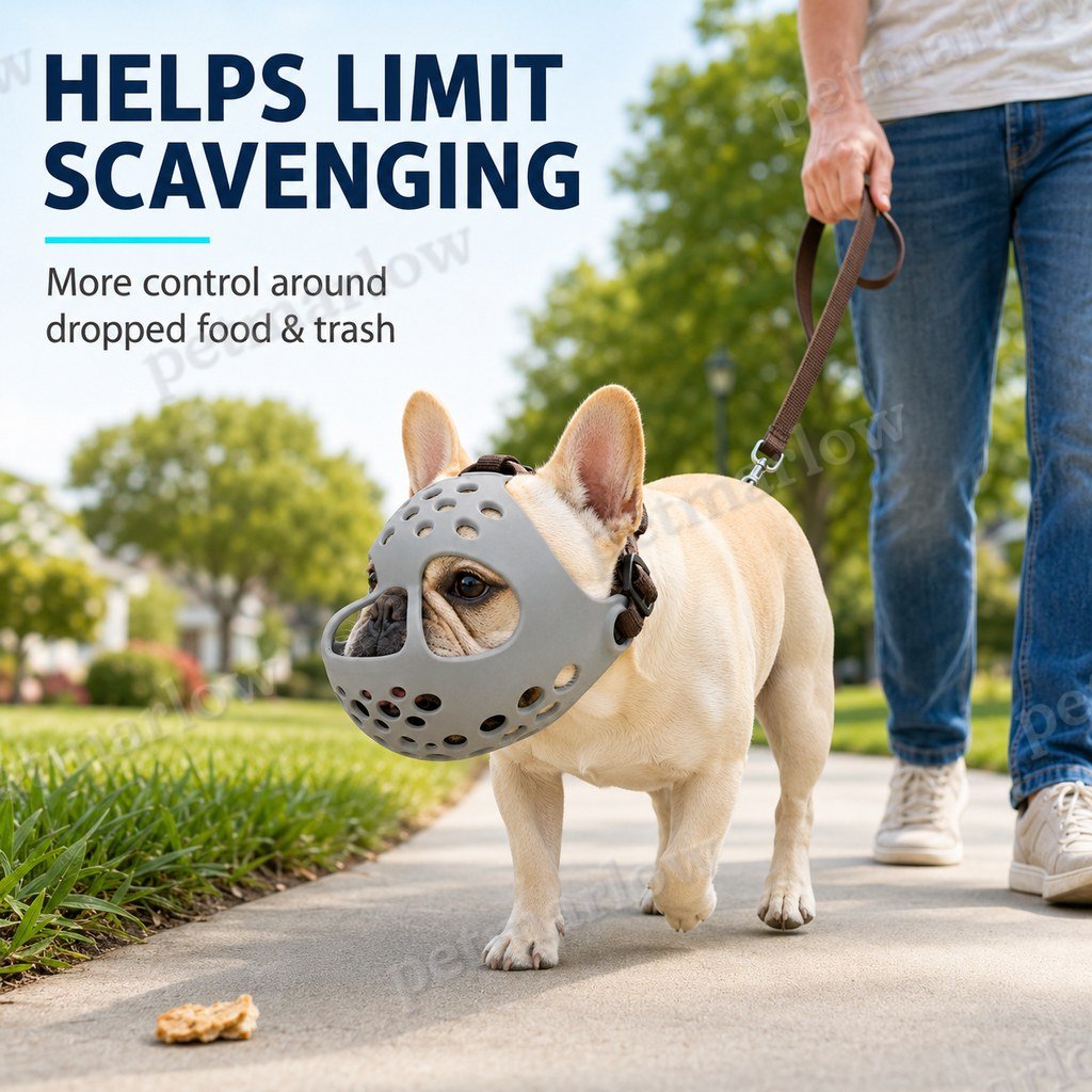 Short-Snouted Breathable Anti-Scavenging Dog Muzzle (Adjustable Straps) – view 6