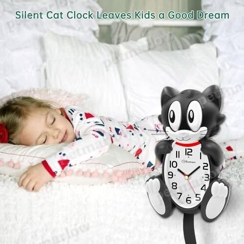 Silent Non Ticking with Moving Eyes and Pendulum Tail – view 5