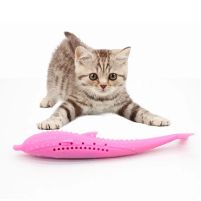 Silicone Chew Toys for Pets in the Shape of a Whale for Cats and Small Dogs