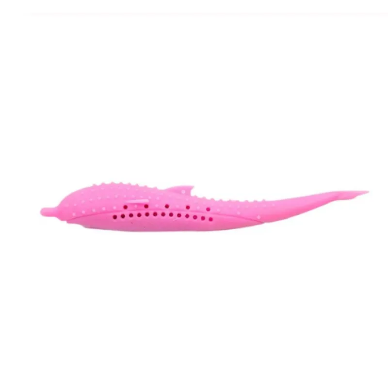 Silicone Chew Toys for Pets in the Shape of a Whale for Cats and Small Dogs – Pink