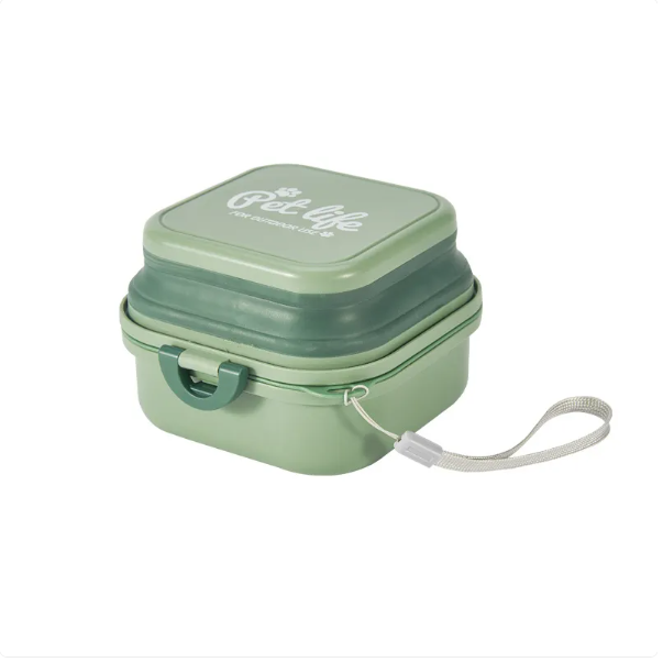 Silicone Pet Care Box – Practical Storage Container for Pet Supplies – Green
