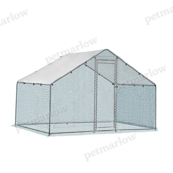 Silver Chicken Coop With Pyramid Roof for Poultry – view 4