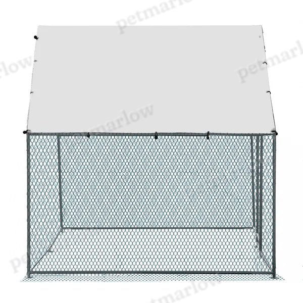 Silver Chicken Coop With Pyramid Roof for Poultry – view 6