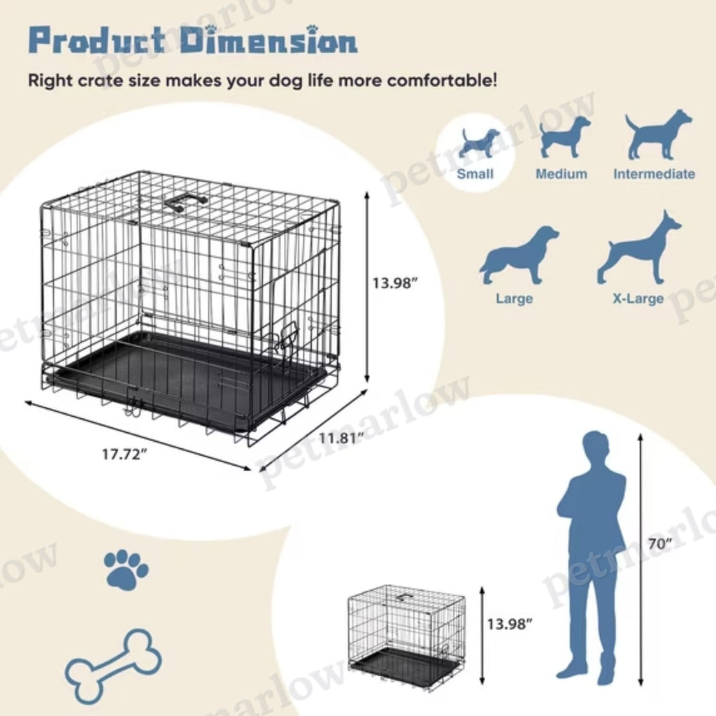 Single Door Dog Cage with Removable Tray – view 3
